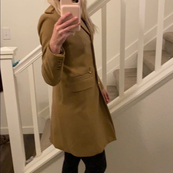 Michael Kors Camel Wool Pea Coat size Small - Picture 11 of 11